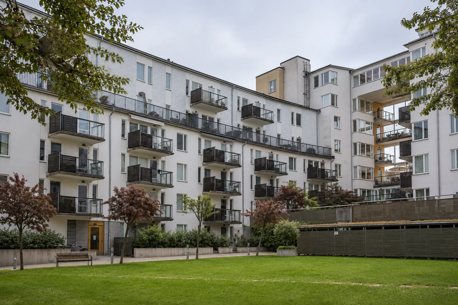 Fasadrenovering — Brf Grynnan, Hammarby Sjöstad, Stockholm